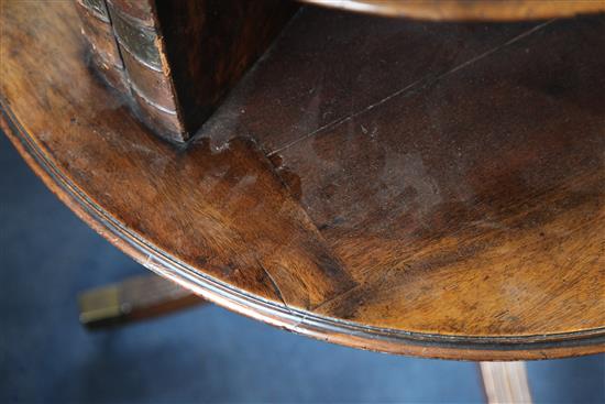 A George III mahogany revolving bookcase, c.1810, H.4ft Diam.2ft 11in.